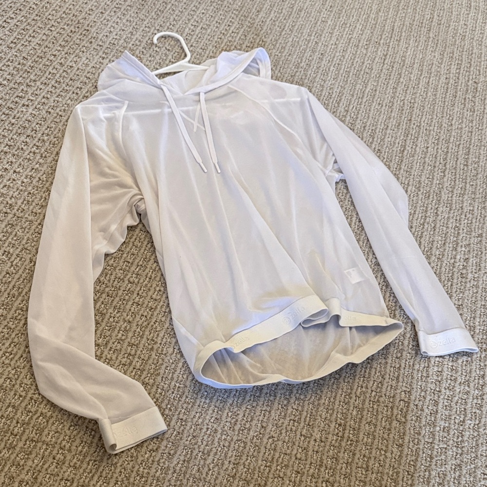 Elegant White Women's Hoodie Sweatshirt
